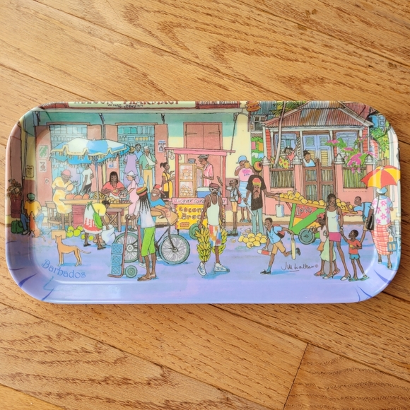 Memories of Barbados Plastic Acrylic Tray